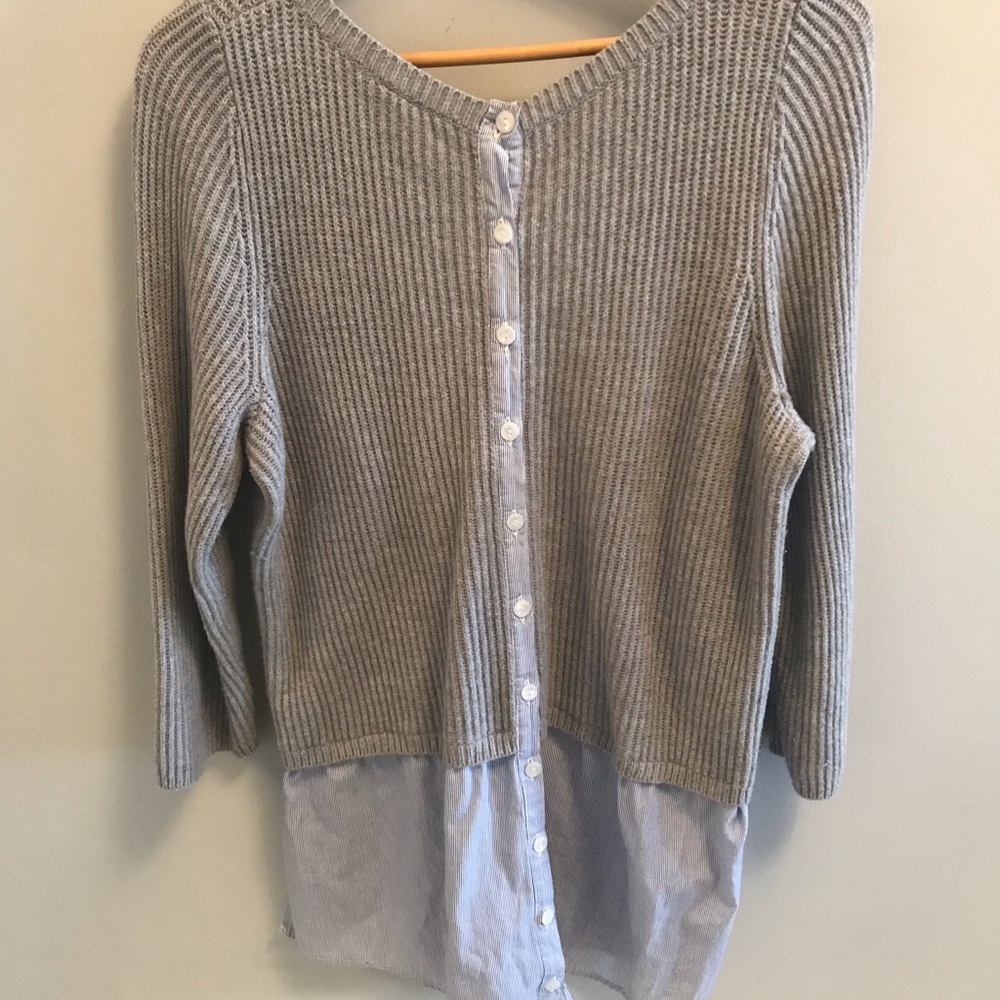 Anthropologie Moth Mixed Media Sweater